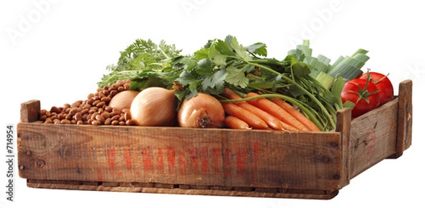 Fototapeta brownbeans and vegetables