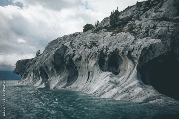 Fototapeta The “Capillas de Mármol” or Marble Chapels, also known as the Marble Cathedrals, are one of the most important tourist attractions in Patagonia, Chile