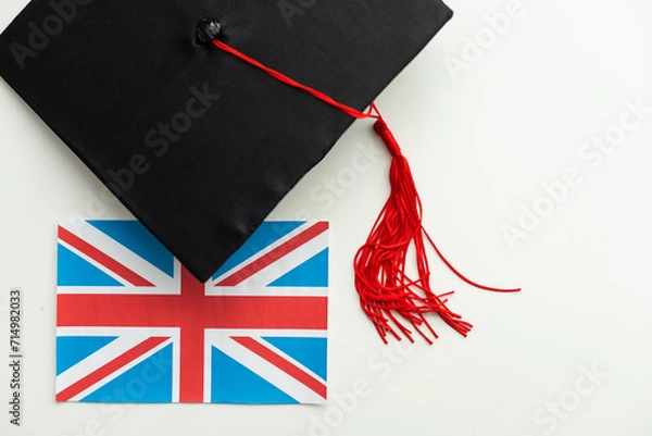Fototapeta education in Great Britain concept, 3D rendering
