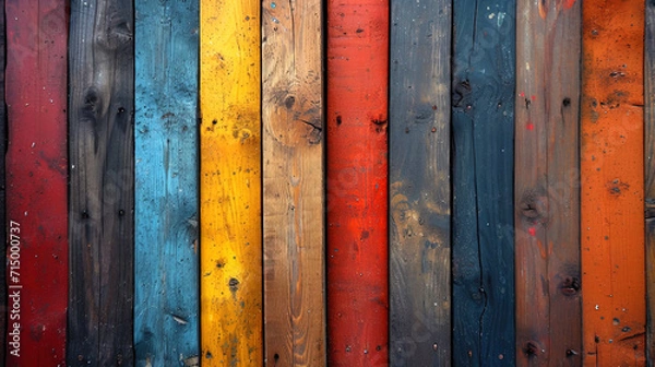 Fototapeta Wood texture against the background, like a colorful symphony of nature, creates a feeling of inne