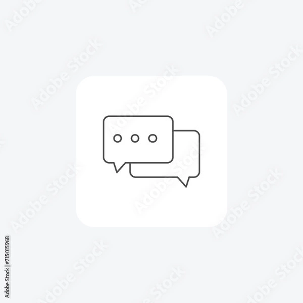 Obraz Messages grey thin line icon , vector, pixel perfect, illustrator file