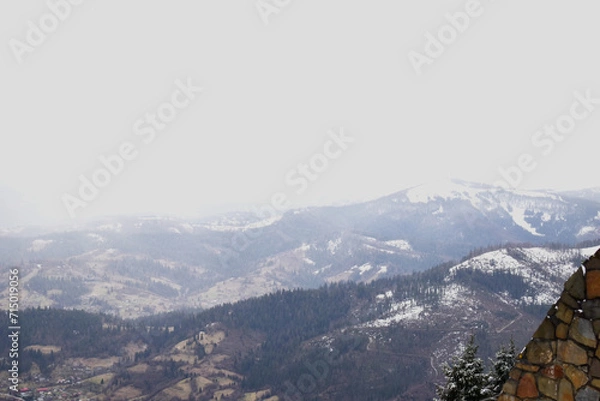 Obraz view from the top of mountain, mountaineering