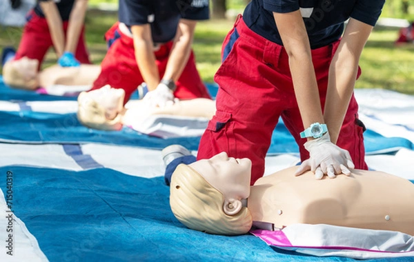 Fototapeta CPR and first aid course