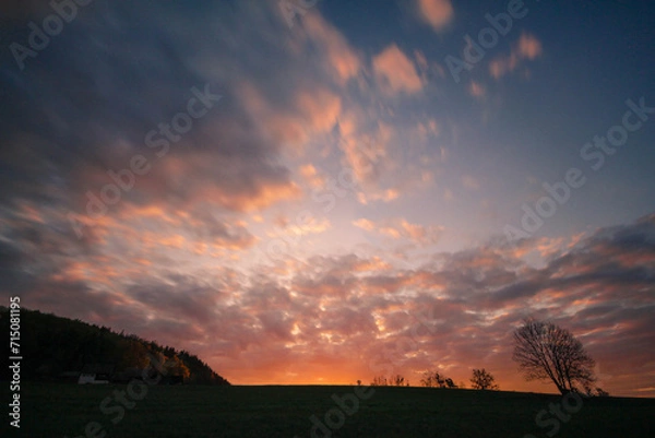 Obraz sunset over the field