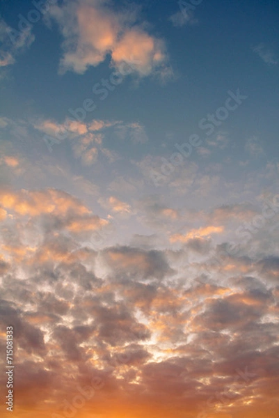 Obraz sunset sky with clouds