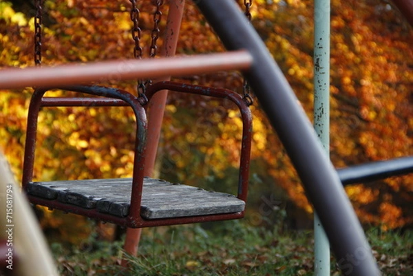 Obraz swing in autumn park