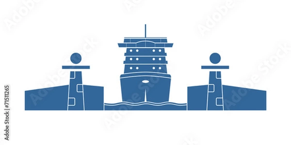 Obraz Cruise ship in a lock