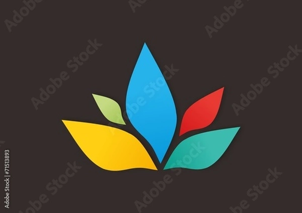 Obraz color flower icon