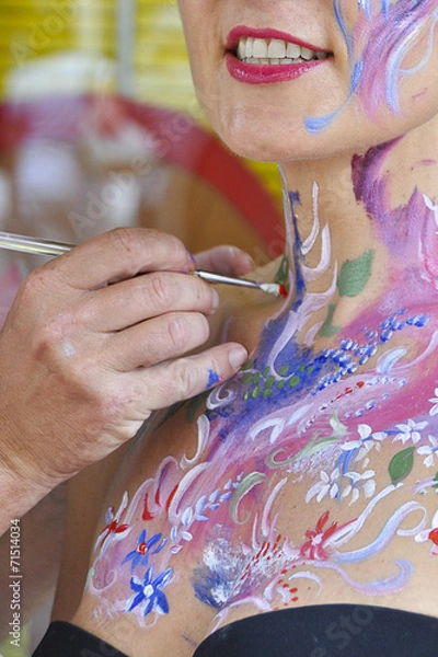 Obraz peinture sur corps