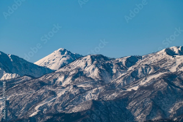 Fototapeta 火打山から望む冬の北大雪