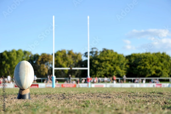 Obraz Piłka nożna gotowa do kopnięcia.