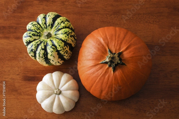 Fototapeta Aerial Pumpkin Table