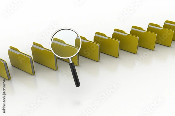 Obraz File searching through magnifier