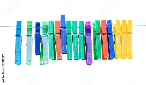 Fototapeta Colorful clothespins