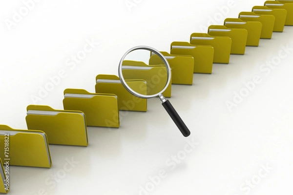 Obraz File searching through magnifier