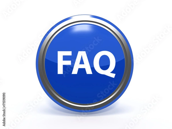 Fototapeta faq circular icon on white background