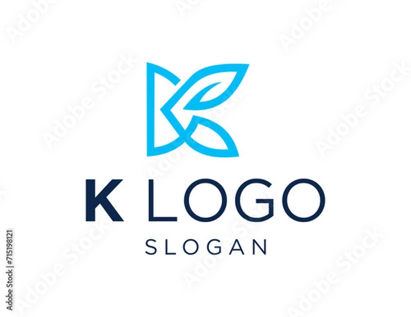 Fototapeta The logo design is about Letter K and was created using the Corel Draw 2018 application with a white background.
