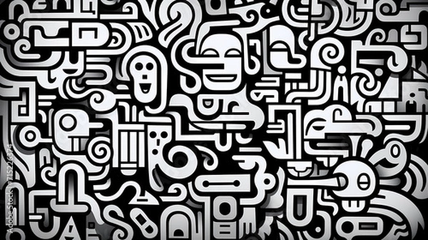 Fototapeta Cute graffiti art abstract background poster web page PPT, art background