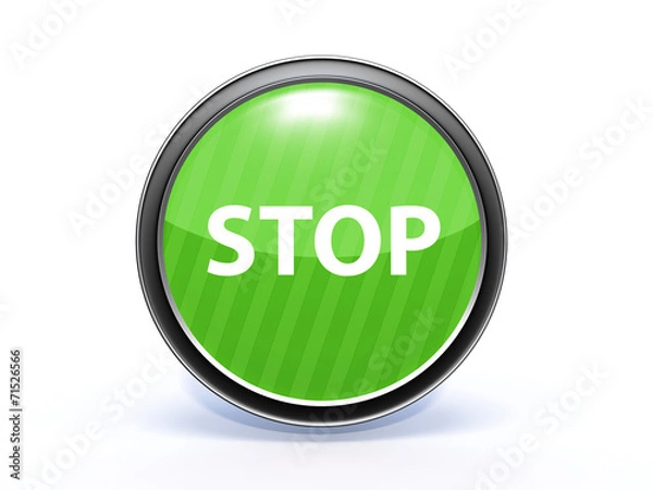 Fototapeta stop circular icon on white background
