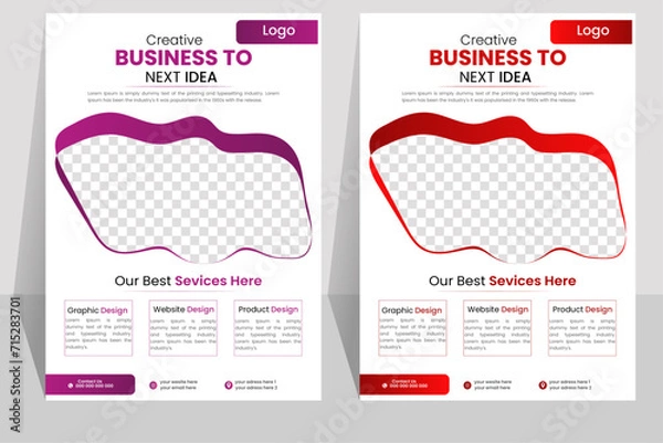 Fototapeta modern business flyer design template. vector template. editable.