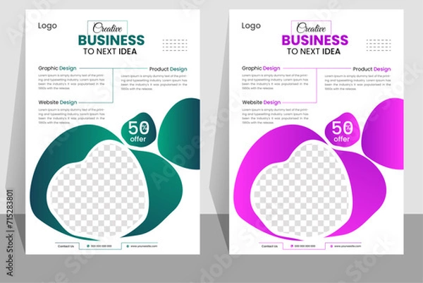 Fototapeta modern business flyer design template. vector template. editable.