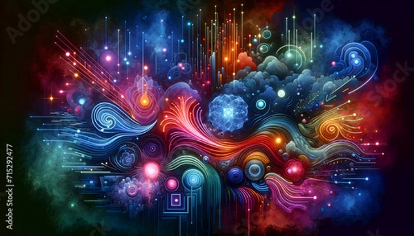 Fototapeta Neon Mindscape