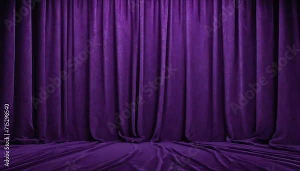 Obraz Silk Purple stage curtains background 