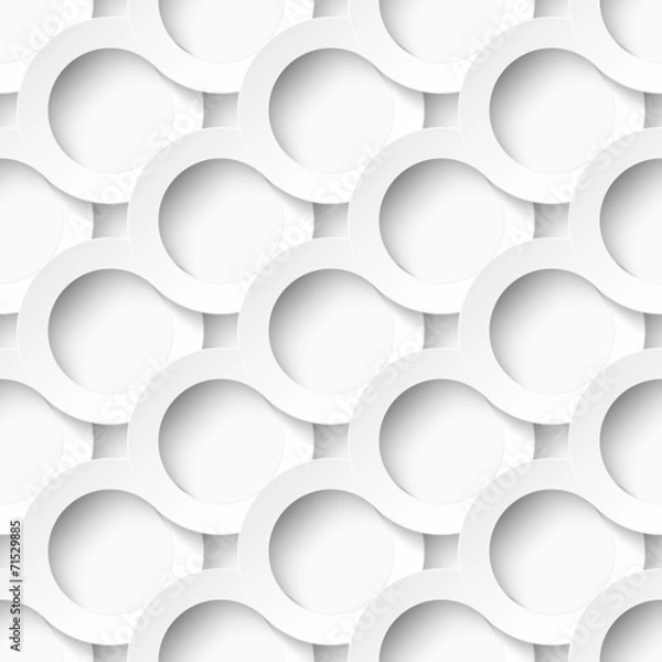 Fototapeta White circles with drop shadows