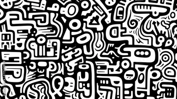 Fototapeta Cute graffiti art abstract background poster web page PPT, art background