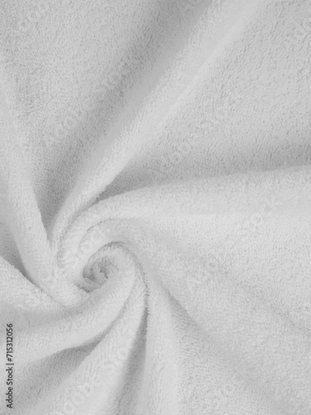 Fototapeta white terry towel. fragment of texture using the example of twisting