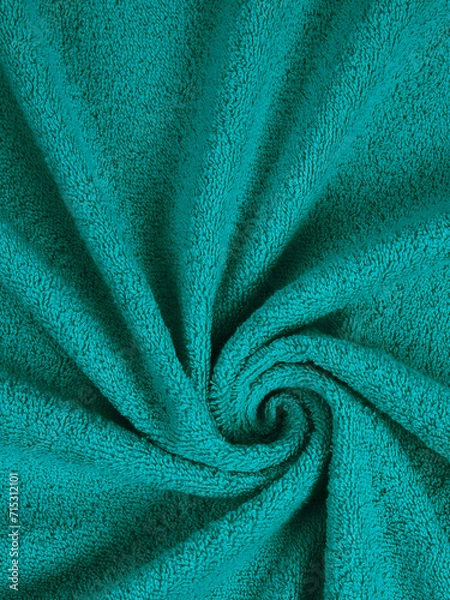 Fototapeta texture of a colored towel. bright diamond color. greenery