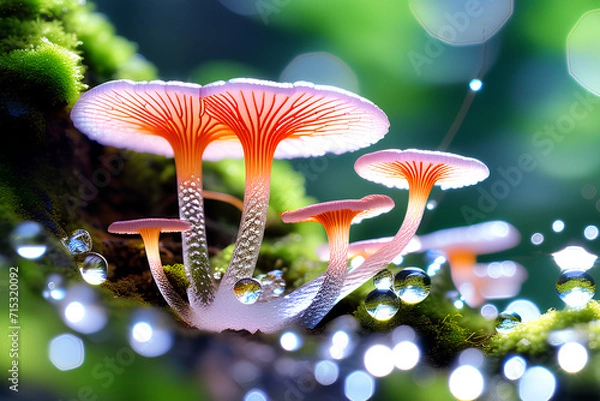 Obraz mushroom in the forest Generative AI