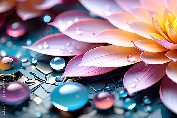 Obraz flower in water Generative AI