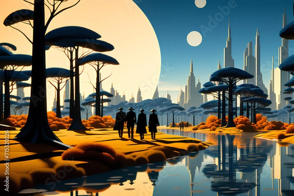 Obraz sunset over the sea Generative AI