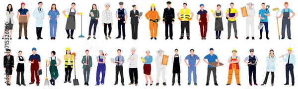 Obraz People occupation set.