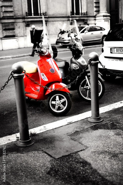 Obraz red scooter