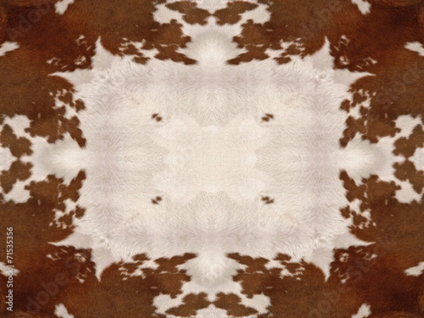 Fototapeta Kaleidoscope Cow Hide Pattern