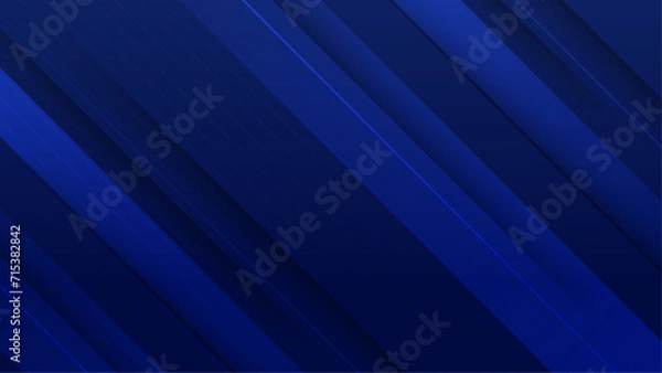 Fototapeta Blue vector gradient abstract background design with shape. Blue presentation background design for poster, flyer, banner, wallpaper, business card, report
