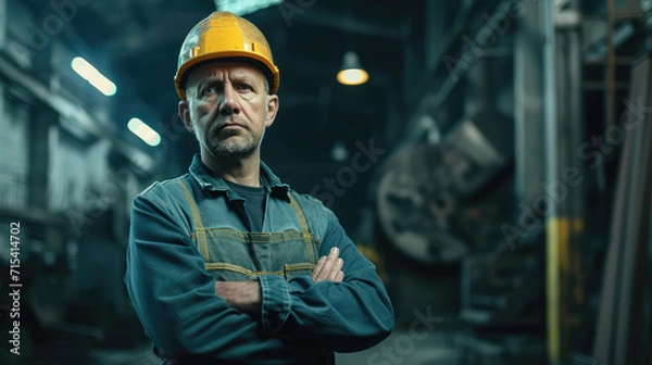 Fototapeta worker in factory