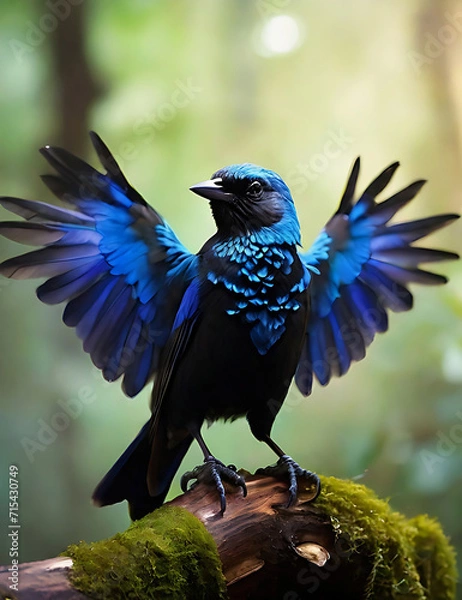 Fototapeta bird site in a tee on beautiful neuter