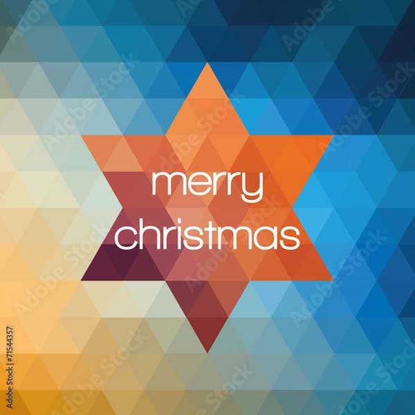 Obraz Weihnachtskarte Stern quadratisch