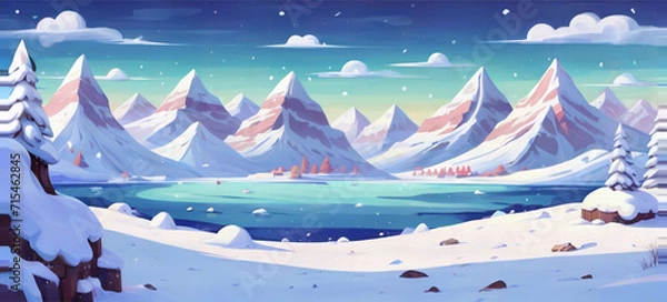 Obraz 01_Mountain snowy valley