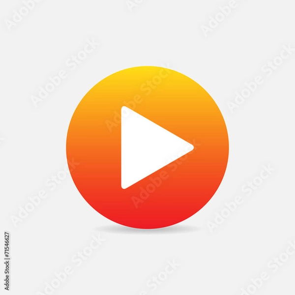 Fototapeta Play button web icon