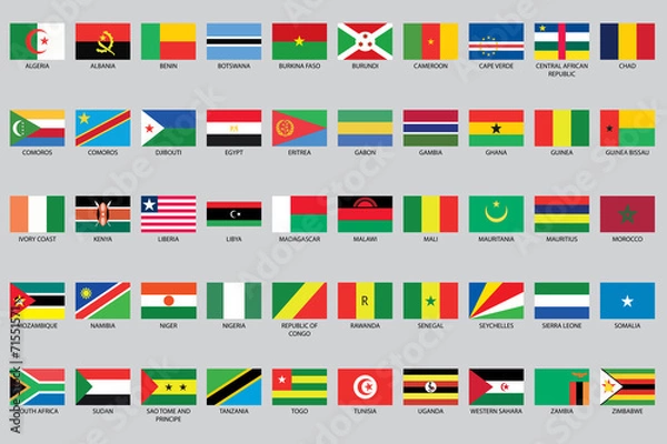 Obraz Set of Infographic Elements for the Country of Africa