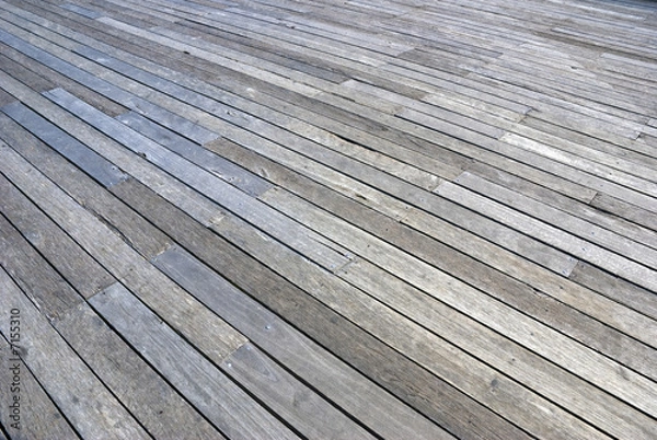 Obraz Plank floor perspective docks