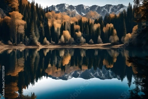 Obraz lake in the mountains  Generated Ai