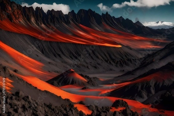 Obraz fire in the sky  Generated Ai