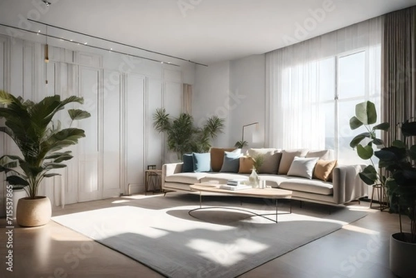 Obraz modern living room  Generated Ai