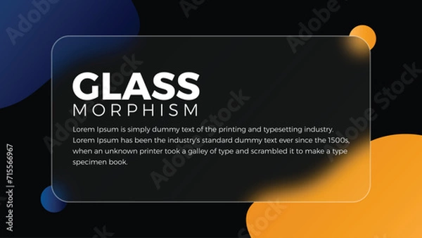 Obraz Crystal-Clear Communication Glassmorphism in Speech Bubbles and Text Elements