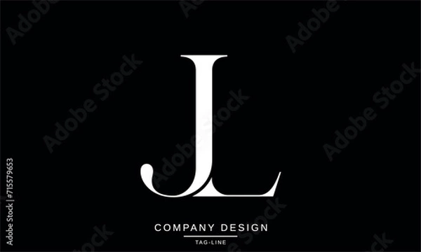 Fototapeta JL, LJ, Abstract Letters Logo Monogram